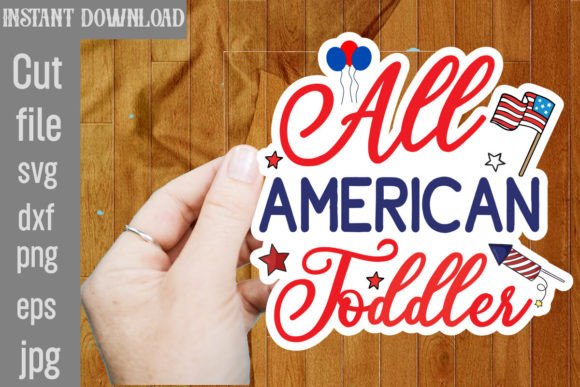 All American Toddler SVG Cut File