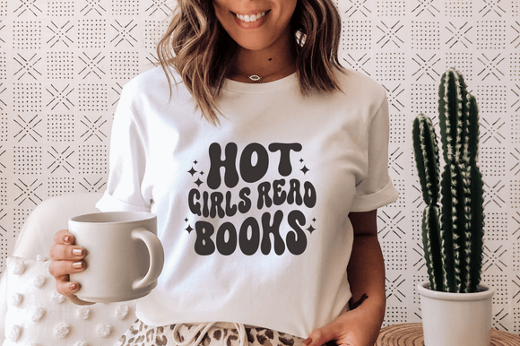 Book SVG PNG, Hot Girls Read Books