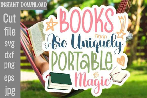Books Are Uniquely Portable Magic SVG