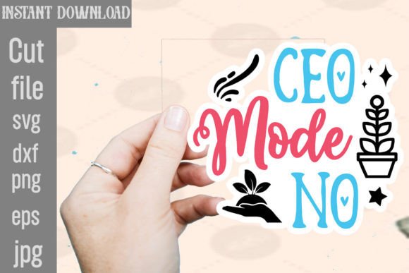 Ceo Mode No SVG Stickers: Graphics for Crafts