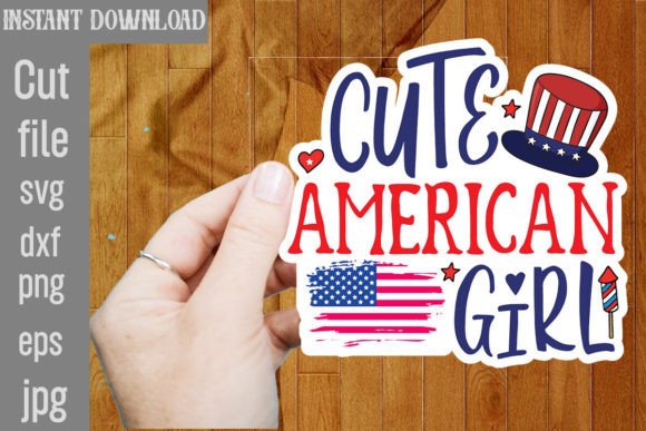 Cute American Girl SVG Cut File
