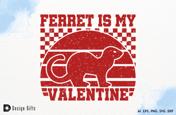 Ferret Valentine’s SVG PNG Design: Graphics & Crafts