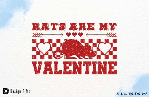 Rats Are My Valentine SVG PNG Design