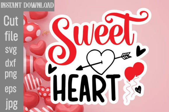 Sweet Heart SVG Cut File for Graphics and Crafts